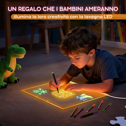 Lavagna Magica da Disegno a LED Multicolore